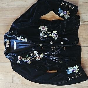 Johnny Was Velvet Jacket, NWOT